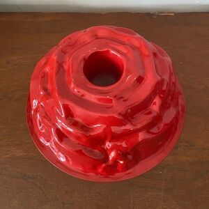 Vintage Red Rose Shaped Bundt Cake Pan